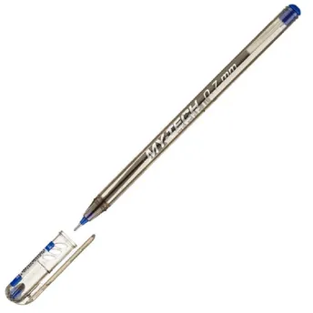 Ручка шариковая Pensan "My Tech", линия 0,7мм, масляная, синяя, прозрачный корпус