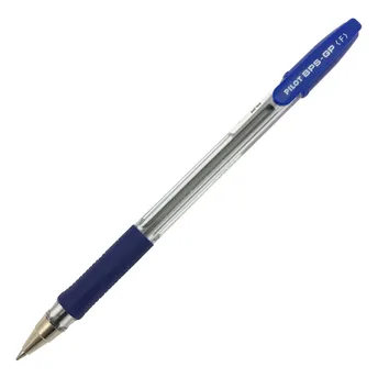 Ручка шариковая Pilot BPS-GP-F, линия 0,32мм, масляная, синяя, с манжетой, прозрачный корпус
