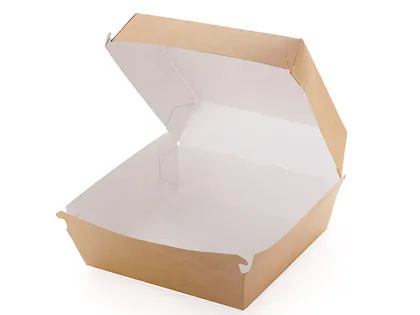 Коробка картонная для бургера ECO BURGER L, 14х14х7см, крафт, 50шт/уп