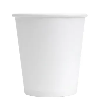 Стакан бумажный Ecocups 110мл, D63мм, 1-сл, без принта, белый, 50шт/уп