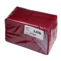 Салфетки бумажные Lime 24х24см, 1-сл, бордовые, 400шт/уп, 410400