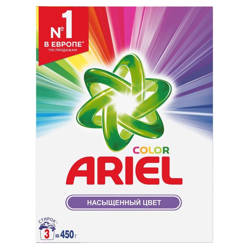 Порошок стиральный Ariel Color Automat, 450г, для цветного белья