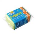 Губка поролоновая "Чисто-Солнышко" 9,5х7х2,7см, супербольшая, 5шт/уп