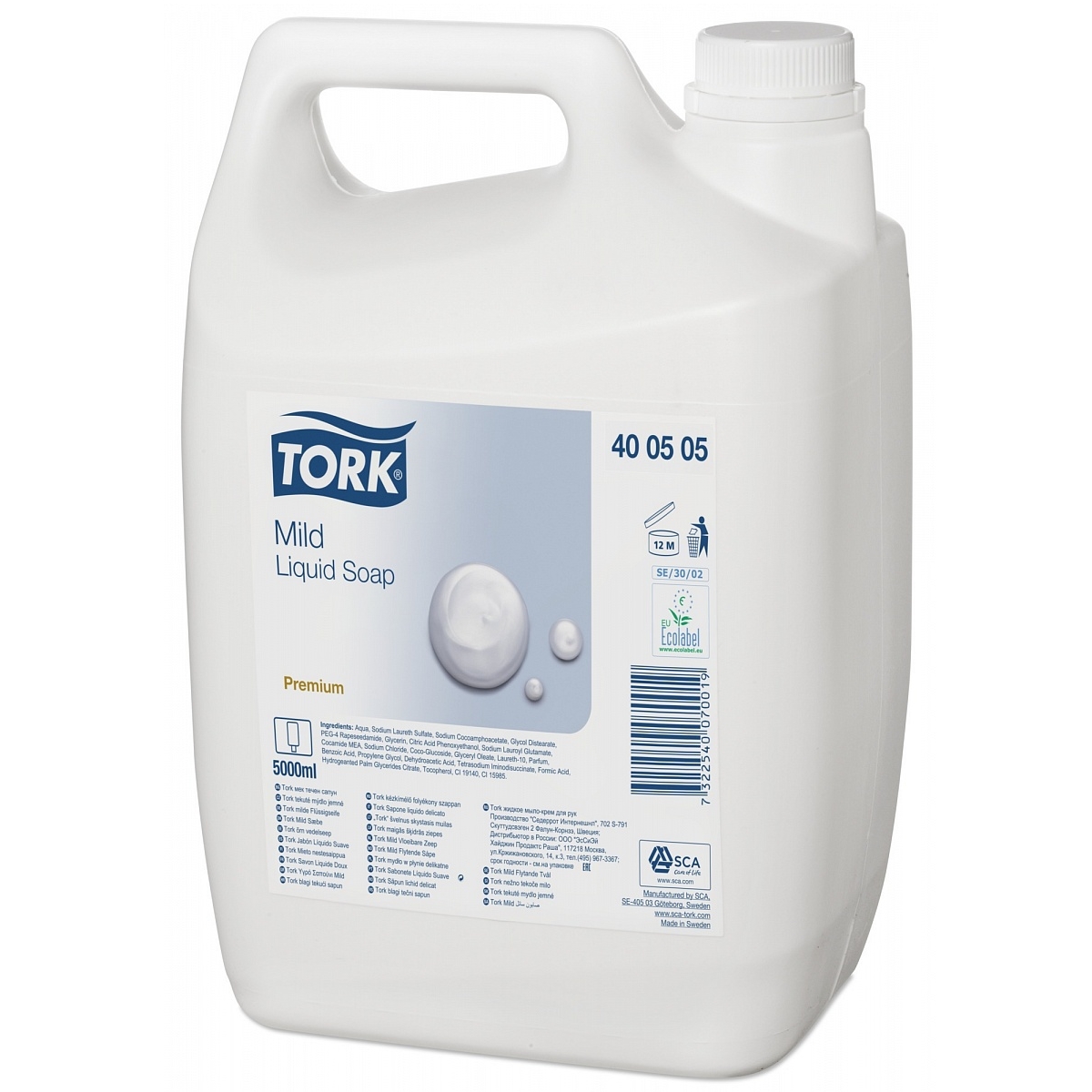Мыло-крем жидкое для рук Tork Premium, 5л, мягкое, 400505