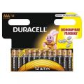 Батарейки мизинчиковые DURACELL "Basic" ААА/LR03-12BL, алкалиновые, 12шт/уп