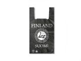 Пакет-майка "Finland" 28+16х55см, ПВД, 26мкм, черный, 50шт/уп