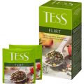 Чай зеленый TESS "Flirt", пакетированный, клубника и белый персик, в индивидуальной упаковке, 25шт/у