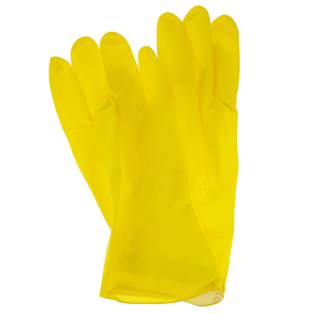 Перчатки резиновые, 1 пара, размер M, желтые, с х/б напылением