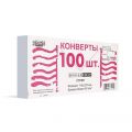 Конверт почтовый OfficePost, Е65 (110х220мм), полоса STRIP (стрип), белый, 100шт/уп