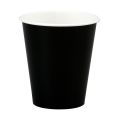 Стакан бумажный Ecocups 250мл, D80мм, 1-сл, без принта, черный, 50шт/уп