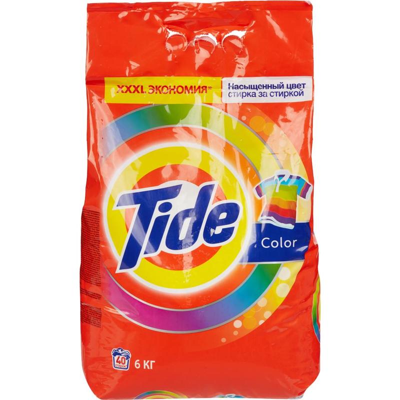 Порошок стиральный Tide "Color", 6кг, автомат, для цветного белья
