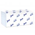 Полотенца бумажные PROtissue листовые, V-слож, 2-сл, белые, 200шт/пач, C197