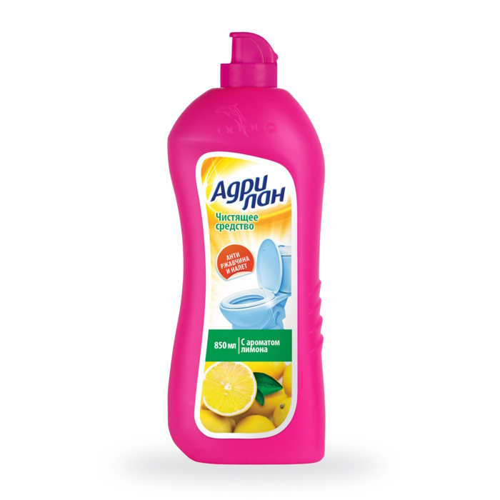 Средство чистящее для сантехники Адрилан, 850мл, с ароматом лимона