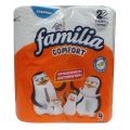 Бумага туалетная Familia в рулоне, 13,5м/рул, 2-сл, белая, 4рул/уп