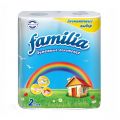 Полотенца бумажные Familia рулонные, 9,6м, 2-сл, белые, 2рул/уп, 5070609